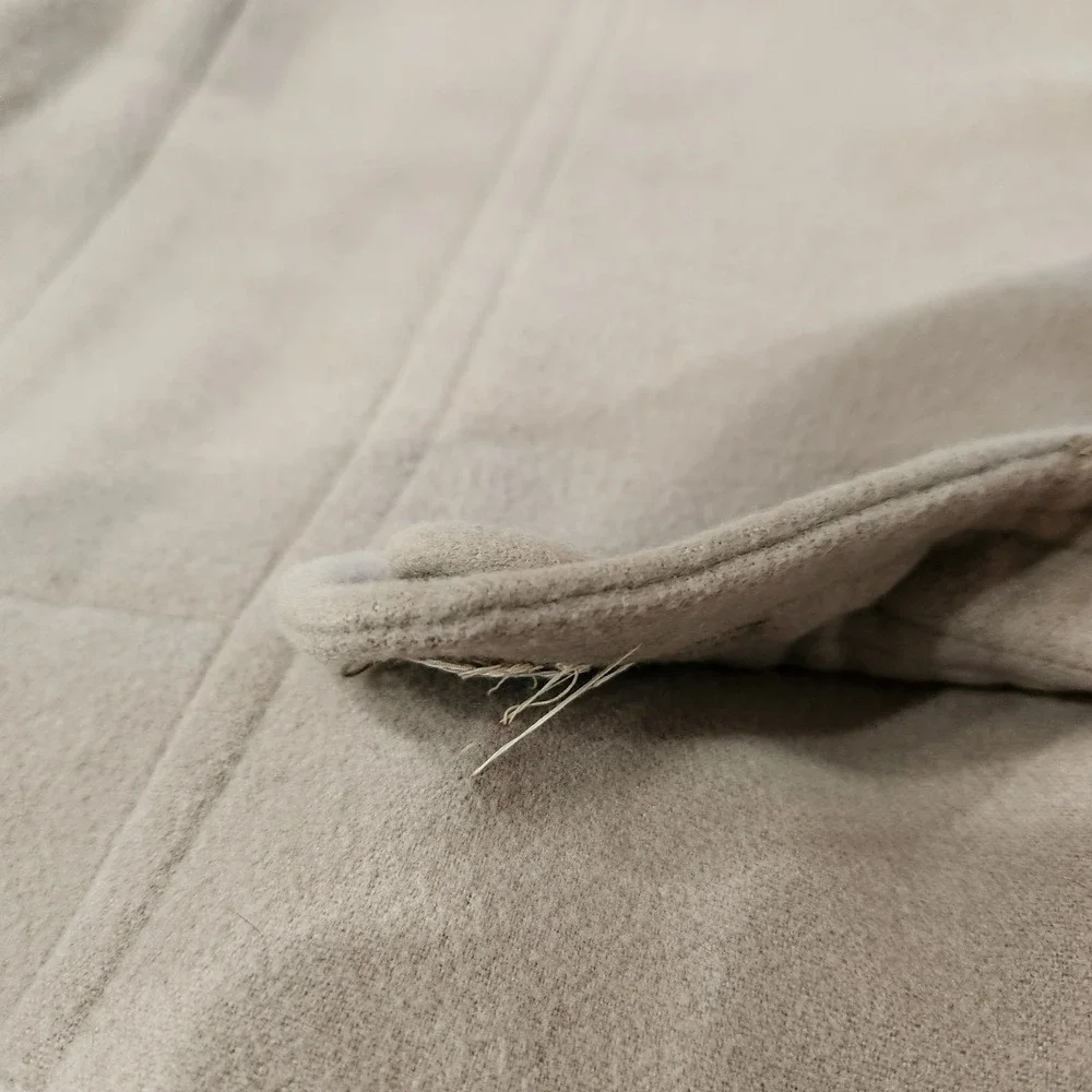 Damart Womens Size 18 Gray Beige‎ Taupe Pea Coat Warm Lined Jacket Well Made